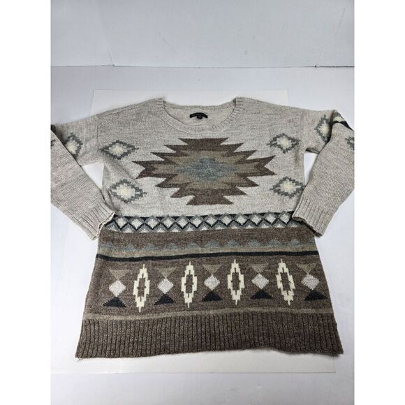 American Eagle Outfitters Sweaters - American Eagle‎ Outfitters Sweater S/P Earthy Aztec Boho Retro Hippy Pullover